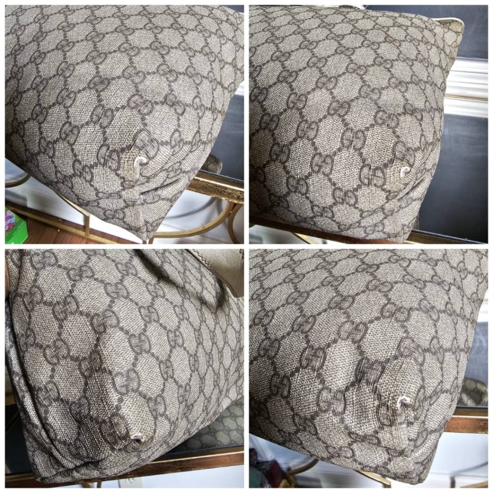 Authentic Gucci Gg Monogram Tote Bag Beige/Cream - Picture 11 of 14
